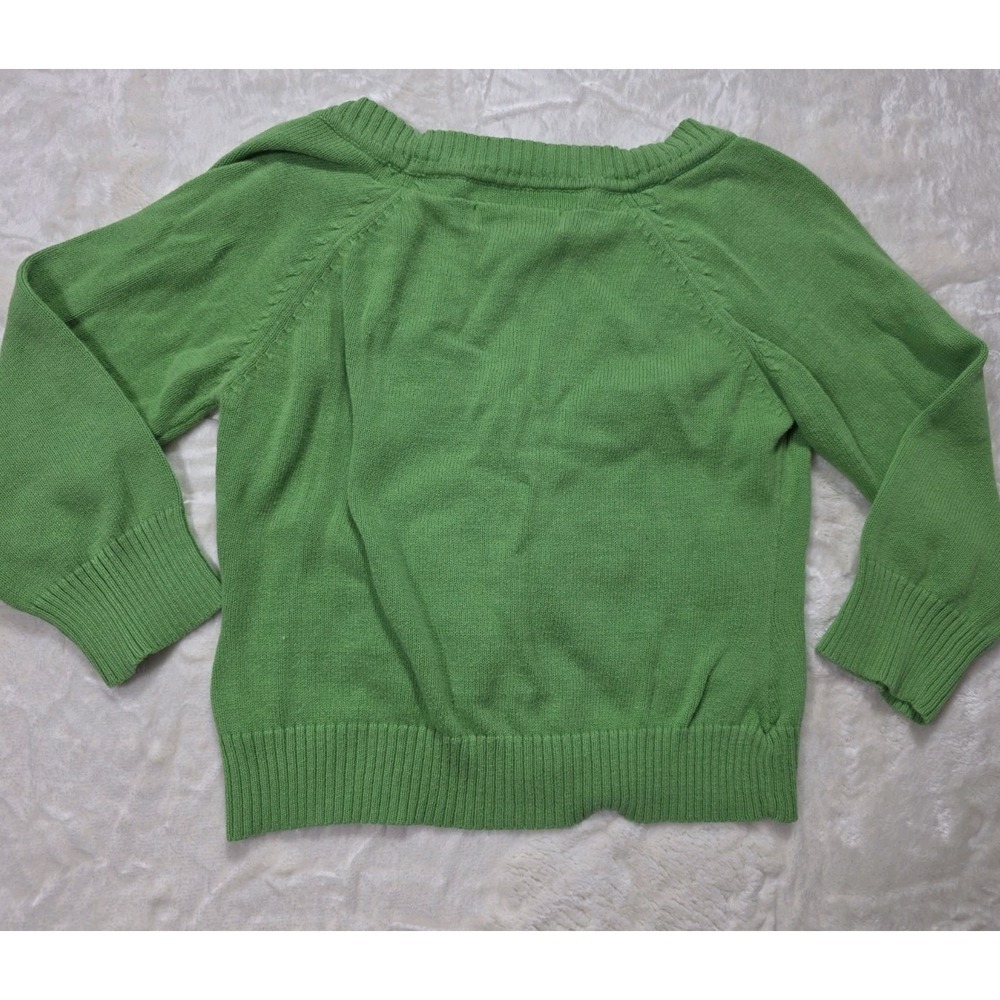 Vintage Y2K Cherokee Green Button Cardigan Sweater Unisex Kids XS 4/5 - Picture 3 of 5